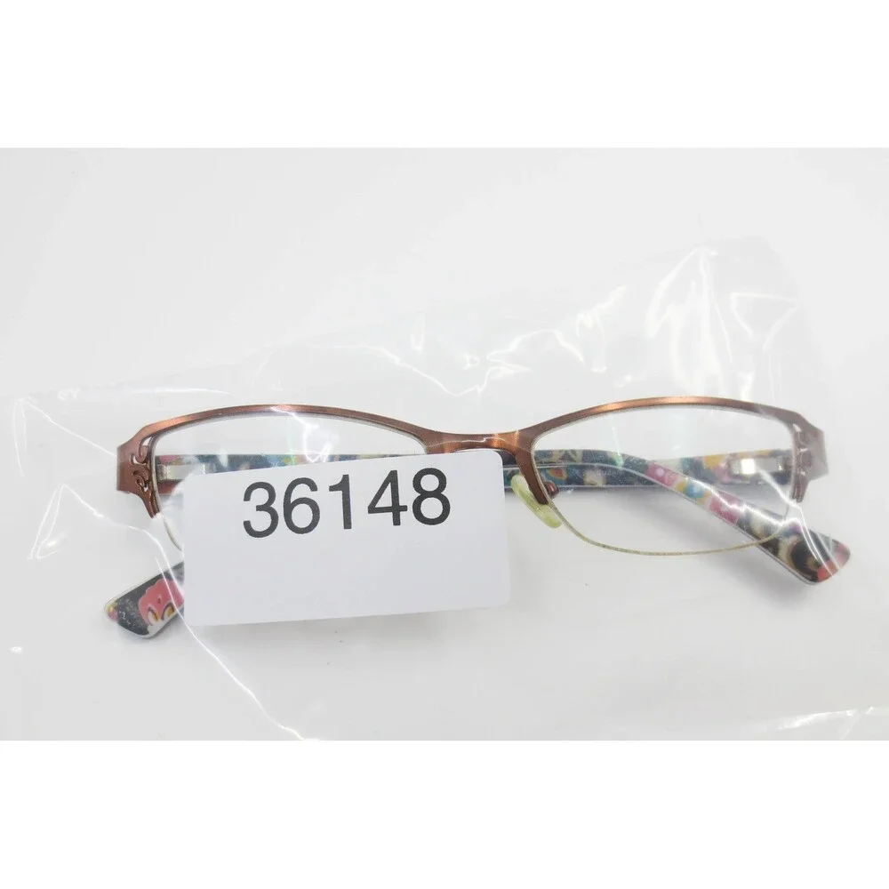 Vera Bradley Suzani Brown Floral Rhinestone Eyeglasses Frames 49-17-130 VB-B130